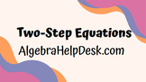 Two-Step Equations | Google Slides | Pre-algebra/algebra |