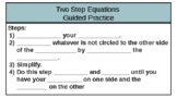 Two Step Equations Guided Notes