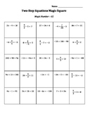 Two-Step Equations Magic Square