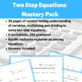 Two Step Equations Mastery Pack
