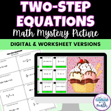 Two Step Equations Math Mystery Picture Digital Activity a