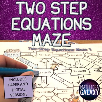 Preview of Two Step Equations Maze Activity