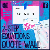 Two-Step Equations (NOT a Scavenger Hunt) QUOTE WALL