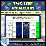 Two Step Equations New Year Self-Checking Digital Partner 