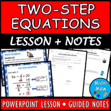 Two-Step Equations PPT and Guided Notes BUNDLE