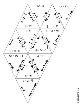 Two-Step Equations Puzzle by Secondary Math Market | TpT