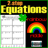 Two-Step Equations Riddle Worksheet Self Checking Rainbow 