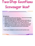 Two-Step Equations Scavenger Hunt