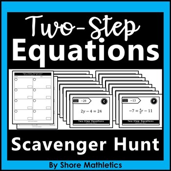 Preview of Two Step Equations Scavenger Hunt Activity
