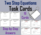 Solving Two Step Equations Task Cards Activity