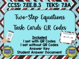 Two-Step Equations Task Cards QR Codes