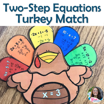 Preview of Two Step Equations Thanksgiving Turkey Activity