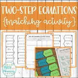 Solving Two-Step Equations With Integers Matching Activity