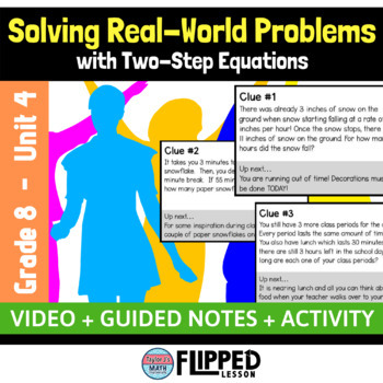 Preview of Two Step Equations Word Problems Lesson