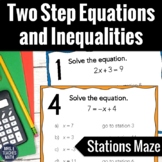 Two Step Equations and Inequalities Activity