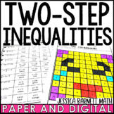 Two Step Inequalities Activity Coloring Worksheet