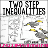 Two Step Inequalities Activity Solve and Sketch Worksheet
