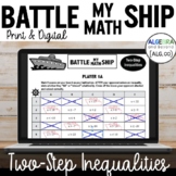 Two-Step Inequalities Activity | Battle My Math Ship Game 