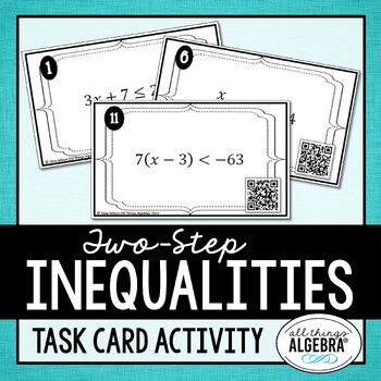 Preview of Two-Step Inequalities | Task Cards