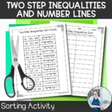 Two Step Inequalities and Number Lines Sort TEKS 7.10 7.11