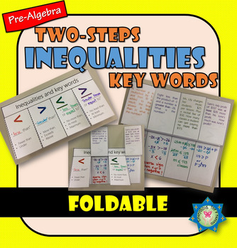 Preview of Two-Step Inequalities key words Foldable + EASEL