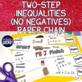 Two Step Inequality Activity No Negatives - Paper Chain