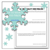 Two-Step Inequality Word Problems - Winter Edition