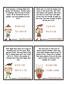 two step multiplication word problems with elves by alissa walters