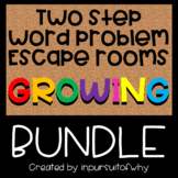 Two Step Problem Escape Room  / Breakout GROWING Bundle