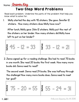 Two Step Subtraction with and without Regrouping Word Problems | TpT