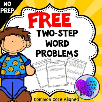 Preview of Two Step Word Problem FREEBIE!