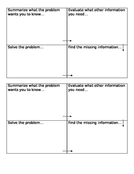 Two Step Word Problem Graphic Organizer 3.OA.8 by Kara ...