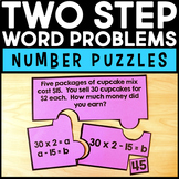 Two-Step Word Problems Solve for Unknown Number Puzzles 3r