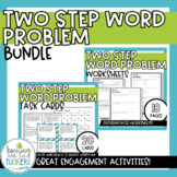 Two Step Word Problem Worksheets and Task Cards Bundle
