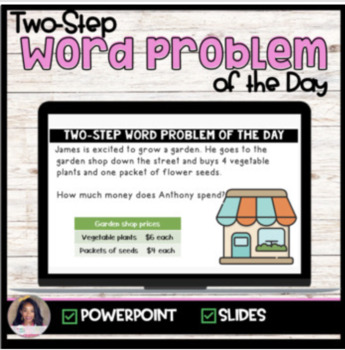 Preview of Two-Step Word Problem of the Day PPT & Slides