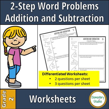 Preview of 2 Step Addition and Subtraction Word Problems