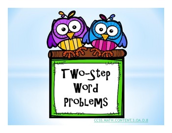 Preview of Two-Step Word Problems