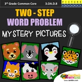 Fun & Simple Two Step Word Problems, 3rd Grade Math Worksheets Coloring Activity