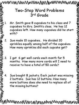 Two-Step Word Problems : 3rd Grade by Fourth at 40 | TpT