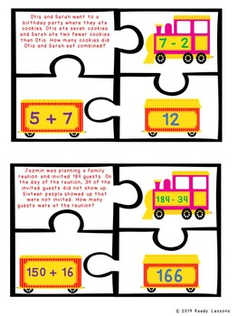 Two Step Word Problems Addition And Subtraction Game Puzzles 3rd Grade 3 Oa 8