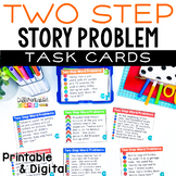 Two Step Word Problems - Addition and Subtraction Math Task Cards