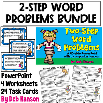 Preview of Two Step Word Problems Bundle of Practice Activities