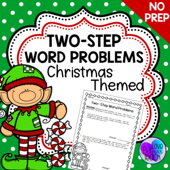 Preview of Two Step Word Problems - Christmas Themed