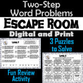 Two-Step Word Problems All Operations Activity: Escape Roo