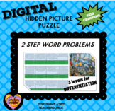 Two Step Word Problems Hidden Mystery Digital Puzzle Diffe