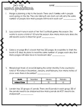 2 step word problems mixed operations
