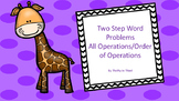 Two Step Word Problems/Order of Operations