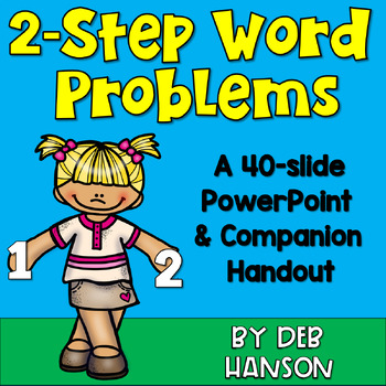 Preview of Two-Step Word Problems PowerPoint Lesson with Practice Exercises
