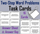 Two Step Word Problems Task Cards Activity