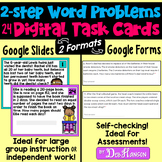 Two Step Word Problems Task Cards Using Google Slides or G